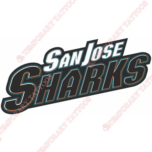 San Jose Sharks Customize Temporary Tattoos Stickers NO.307